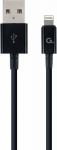 Cable USB Gembird USB-A - Lightning 1 m Czarny (CC-USB2P-AMLM-1M)