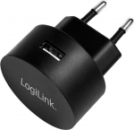 Logilink USB Steckdosenadapter 1port,10.5W,Fast Charging,sch