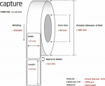 Capture Label 47x25, Core 40, Diameter 105 mm. Thermal