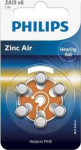 Patarei Philips ZA13 1.4 V 6 tk Zinc Air (PR48)