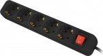 Lanberg 5 Schuko sockets 3.0m | czarny - Extension strip Lanberg | 5 Schuko sockets | 3.0m | czarna | cable made of full copper | z switch