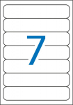 Etikett iseliimuv APLI 190x38 mm, 7 tk A4 lehel, 25l/pk, Ref.01232