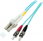 EFB Elektronik Duplex Jumper LC-ST 50/125&micro;, OM3, LSZH, aqua, 2.0mm, 25m