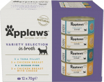 APPLAWS Variety selection multipack in broth - wet cat food - 12x70g