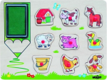 Woodyland Stamps and puzzle 2 w 1 farm