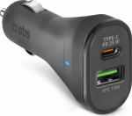 Car Charger SBS TECRPD25W 25W USB-A USB-C z Power Delivery - czarna
