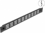 Delock Rackpaneel - with ventilation slots - Schwarz - 1U - 48.2 cm (19")