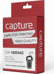 Capture 6mm x 5.5m Black on White, Permanent Polyester Tape