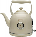 Gorenje | Kettle | K17CLIN | Electric | 2000 W | 1.7 L | Plastic/Metal | 360&deg; rotational base | Beige