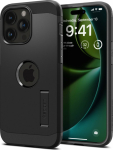 Kaitse&uuml;mbris Tough Armor (MagFit), Apple iPhone 15 Pro Max, must, tugijalaga, MagSafe, Spigen