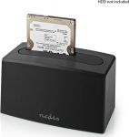 Nedis HDDUSB3210BK - HDD - SSD - SATA - Serial ATA II - Serial ATA III - 2.5.3.5" - 8 TB - USB 3.2 Gen 1 (3.1 Gen 1) Type-A - 5 Gbit/s