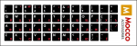 Mocco Keyboard Sticks ENG / RU With Laminated Waterproof Level White / Red