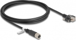 Delock Netzwerkkabel - 8 pin M12-X (W) zu RJ-45 (M)