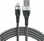 Kabel USB EverActive USB-A - microUSB 2 m Szary (CBB-2MG)