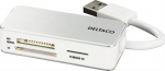 DELTACO Card Readers UCR-147 USB 3.0, vit/silver