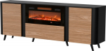 Cama MEBLE Cama Volare chest of drawers 200 x 39 x 75 cm black/walnut + fireplace