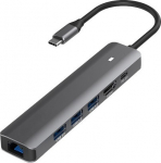 Extra Digital Adapter USB Type-C - HDMI, LAN, 3x USB 3.0 Type-A, USB Type-C PD100W
