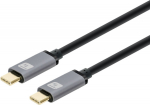 Techly ICOC MUSB321-CM-020, 2 m, USB C, USB C, USB 3.2 Gen 1 (3.1 Gen 1), 5 Gbit/s, Schwarz, Grau