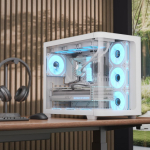 AER AeroCool Geh Midi P500C-G-WT-V1 o.N. Full Tempered Glas (Wh)