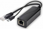 MicroConnect 1000Mbit POE Splitter USB-C, to RJ45 Ethernet to RJ45 +