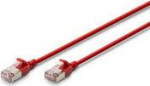 DIGITUS patch cable CAT 6A F/FTP Slim 0.50m rot
