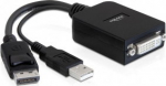 DELOCK Displayport Adapter DP -> DVI(24+5) St/Bu +USB schw