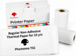 Phomemo White Paper Insert Inserts 3x Roll 53mm 53 mm do Phomemo T02 / M02 PRO / M02X / Q12-RM10