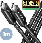 CABLE USB-C TO USB-C 1M 240W/8K BLACK BUCM4X-CM10AB AXAGON