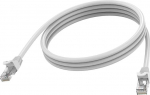 Vision RJ45 (m) zu RJ45 (m) - STP the Twisted Pair - CAT 6a - 10 Gbps - 24 AWG - the myth of the Knickschutz - 2 m - weiss