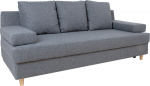 Sofa bed VELLA with storage box, grey