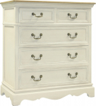 Sideboard SAMIRA 86.5x39xH95cm, antique white/natural