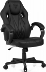 Armchair SENSE7 Prism - leather, czarny