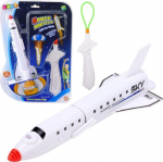 LEANToys Spaceship with parachute slingshot light