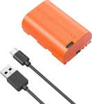 SMALLRIG 5407 CAMERA BATTERY USB-C RECHARGEABLE CANON LP-E6P ORANGE