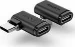Adap. Hama USB-C pistik->USB C pesa 90&deg; Nurk
