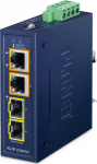 Fiber-optic Planet PLANET IP30 Compact size 2-Port IGTP-2205AT Network Converter Blue