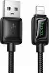 Kabel USB Hoco Kabel USB A do Lightning Hoco 2.4A 1.2 m z LCD U146 czarny