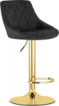 Leobert KAST stool - black velvet / gold base