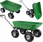 Lean Garden Transport Cart with Removable Tilting Tray, Green 120 kg