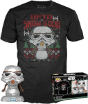 Funko Pop! & Tee (Adult): Star Wars - Holiday Stormtrooper (Metallic) Vinyl Figure & T-Shirt (S)