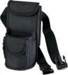 Isiris Basic Holster - Basic holster with open access scanner compartment, suitable for various small mobile computer, black, w/o logo, belt incl., 11.5x6.5x23cm (LxWxH)