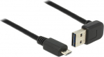DELOCK USB Kabel A -> Micro-B St/St 1.00m 90&deg;sw Easy USB