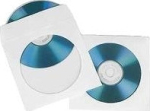 1x100 Hama CD/DVD Paper Sleeves white SK 51174