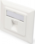 Digitus | Wallplate for Keystone Modules, German type, middle plate 50x50 mm, frame 80x80 mm | DN-93811