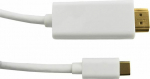 Cable USB Qoltec USB-C - HDMI 1 m White (50414)