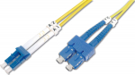 Digitus | Patch Cord | DK-2932-02 | Cable diameter 3 mm; Cable type: I-VH 2E9/125&micro;; Fiber diameter: 09/125&micro;; Connector 1/2: LC/SM | Yellow
