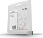 LINDY USB Typ C Port Schloss rot 10 St&uuml;ck