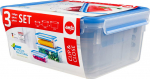 Emsa Food Clip&Close 508567 3p Set transparent/blue