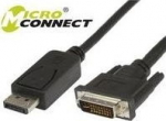 MicroConnect DisplayPort to DVI-D Cable 2m, DP v1.2- DVI-D 24+1