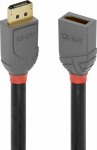 Lindy 0.5m DisplayPort 1.4 Extension Cable, Anthra Line
